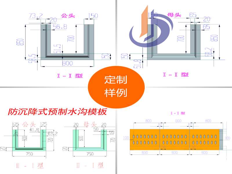 預(yù)制水溝模板 公母頭水溝模 水溝現(xiàn)澆模具、塑鋼模板